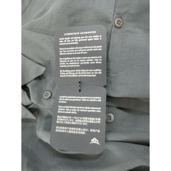 Stormtech Shirt Button Down Long Sleeve Large Cinder Grey New NWT Casual Mens - Picture 10 of 12